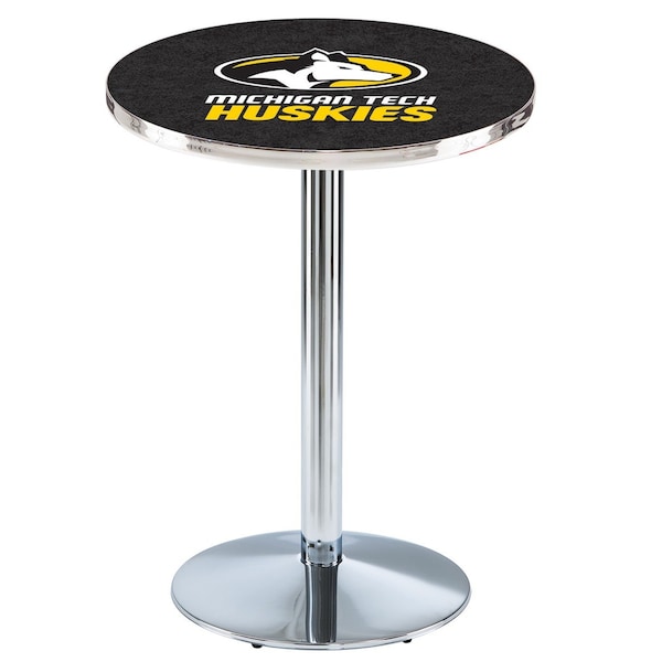 42" Chrome Michigan Tech Pub Table
